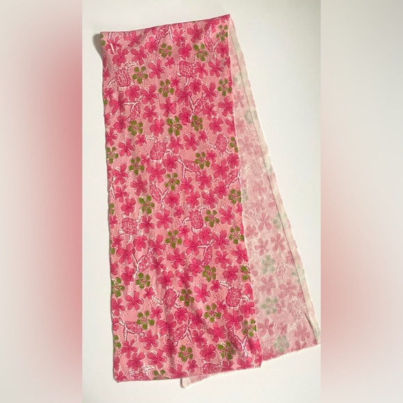 Lilly Pulitzer Accessories - Lilly Pulitzer Knit Scarf Floral Pink